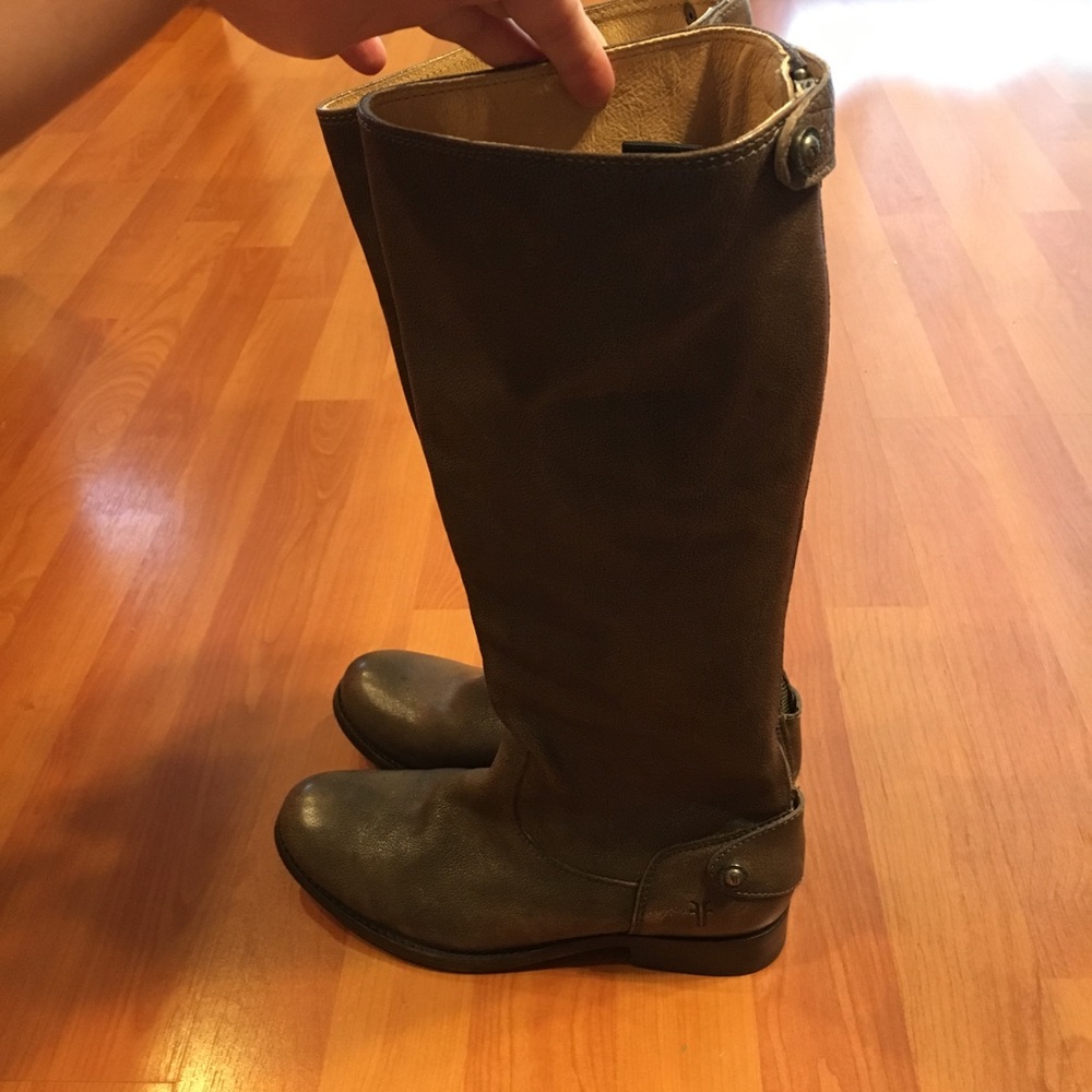 Frye Melissa Button Back Zip Riding Boots - Picture 5 of 8